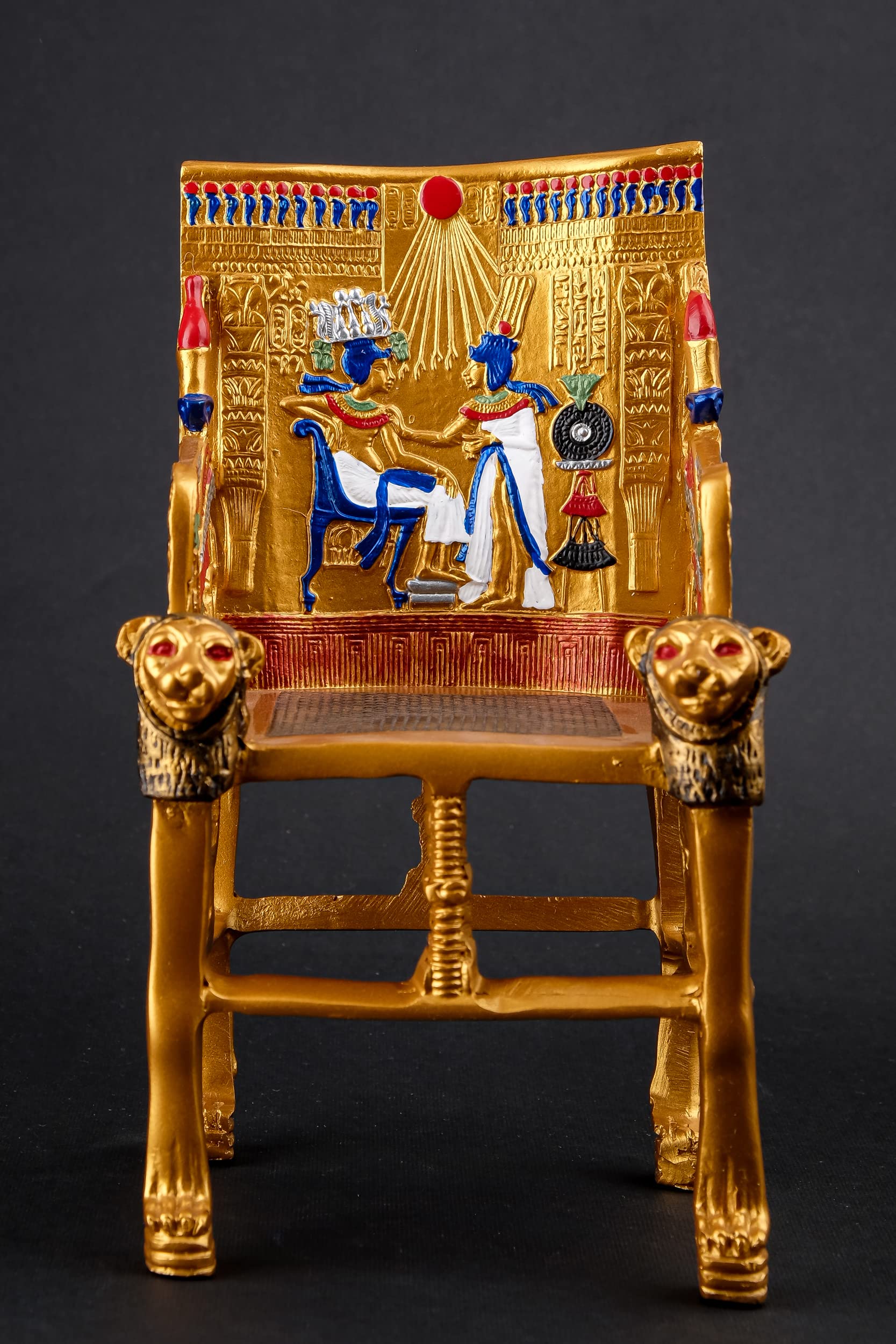 Gorgeous King Tutankhamun Throne - Handmade from Egyptian stone with the gold painting - Replica - handmade - made in Egypt: Buy Online at Best Price in Egypt - Souq is now Amazon.eg