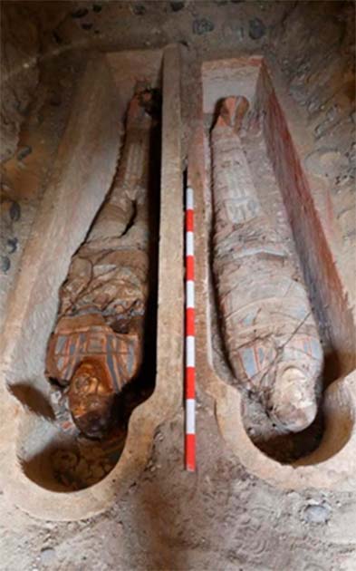 The distinct type of burial found is a new discovery for the Al-Bhanasa area. (Egypt Ministry of Tourism & Antiquities)