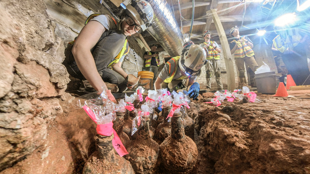 PHOTOS: 18th-century bottles of preserved fruit unearthed at George Washington's mansion