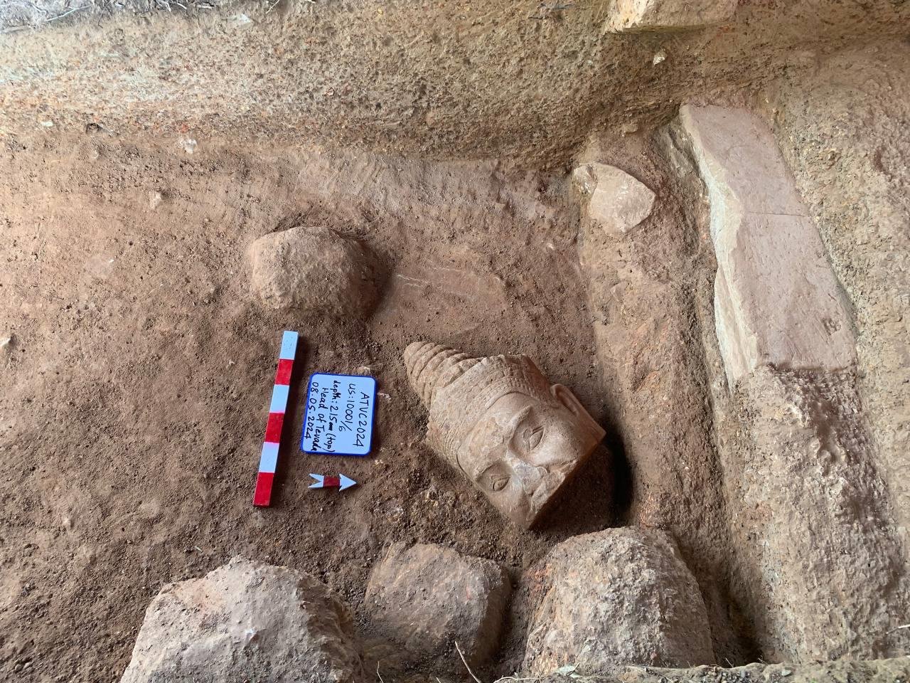 Missing head of Deva statue unearthed at Cambodia's Angkor Thom | Archaeology News Online Magazine