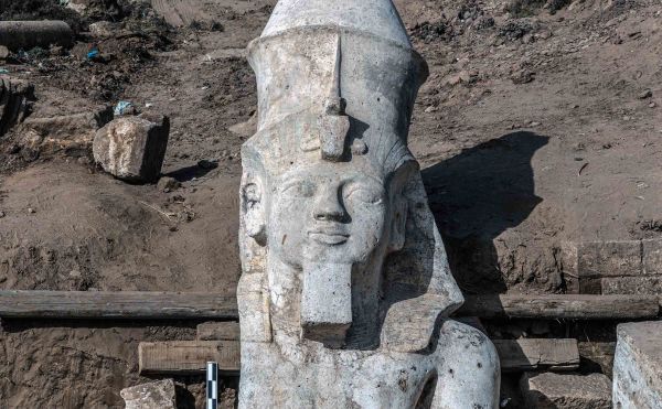 Massive Missing Head of Ancient Ramesses II Statue Uncovered