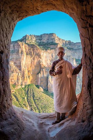 Abuna Yemata Guh is a monolithic church located in the Hawzen woreda of the  Tigray Region, Ethiopia. It is situated at a height of 2,580 metres and has  to be climbed on