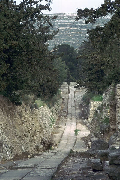 The Royal Road leading to the Minoan palace at Knossos