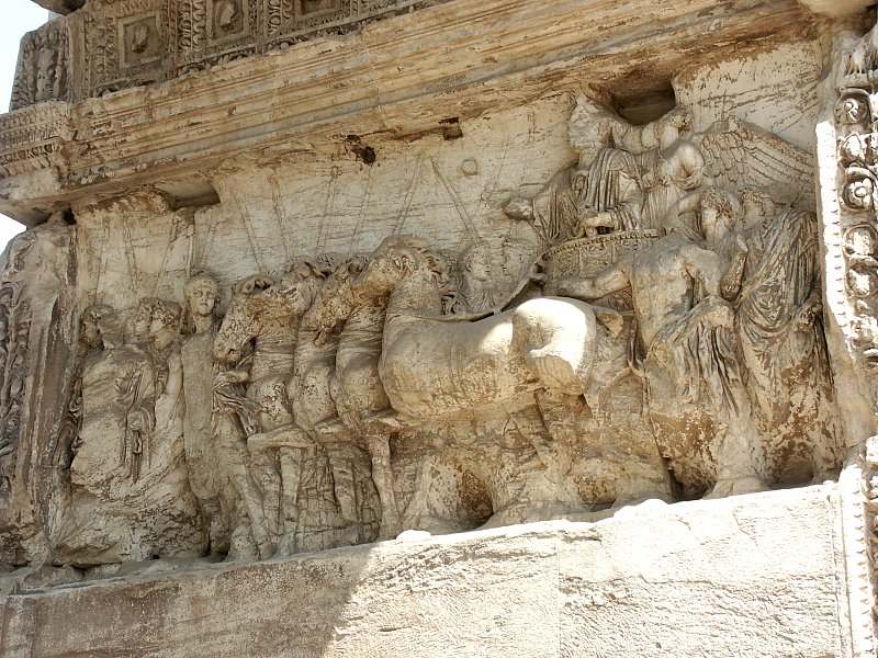 Images of the Arch of Titus and reliefs, after 81 CE, Rome. Digital Imaging Project: Art historical images of European and North American architecture and sculpture from classical Greek to Post-modern. Scanned