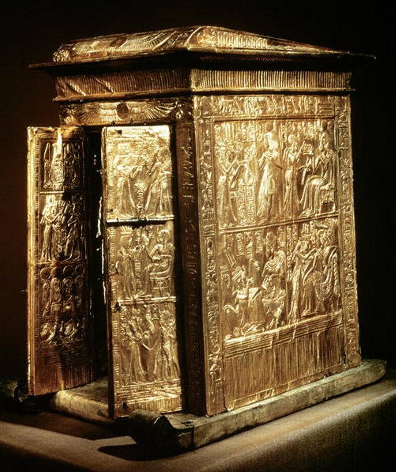 Small Golden Shrine of Tutankhamun - Egypt Museum