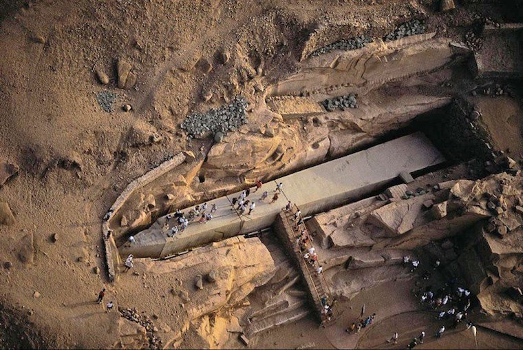 Aerial View of the Unfinished Obelisk in Aswan