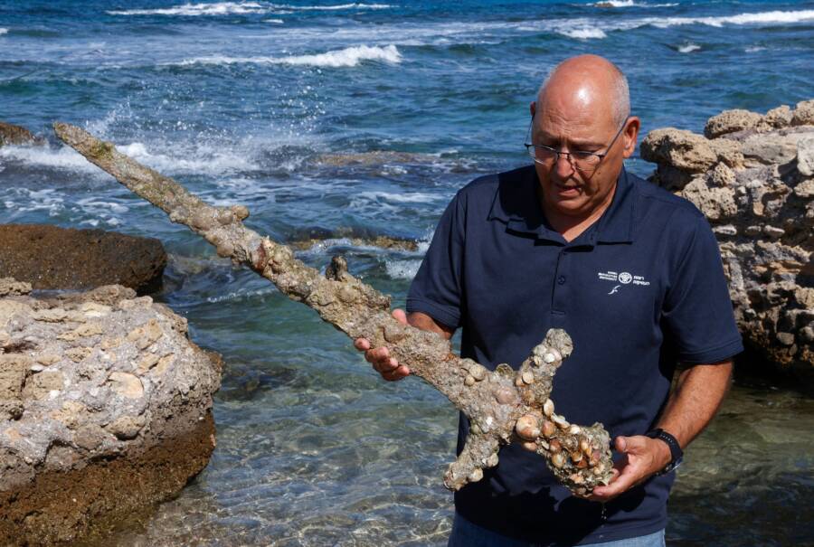 Diver Finds 900-Year-Old Crusader Sword In The Mediterranean