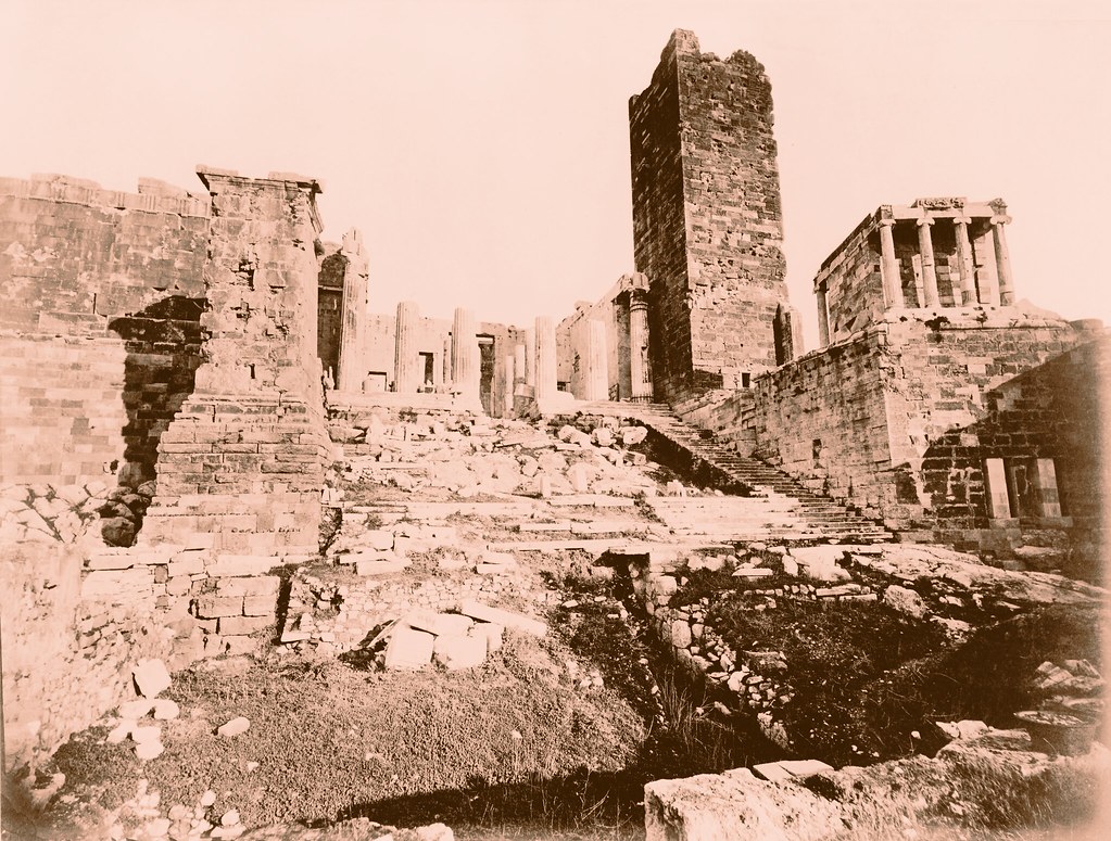 The Frankish Tower seen from the entrance to the Acropolis… | Flickr