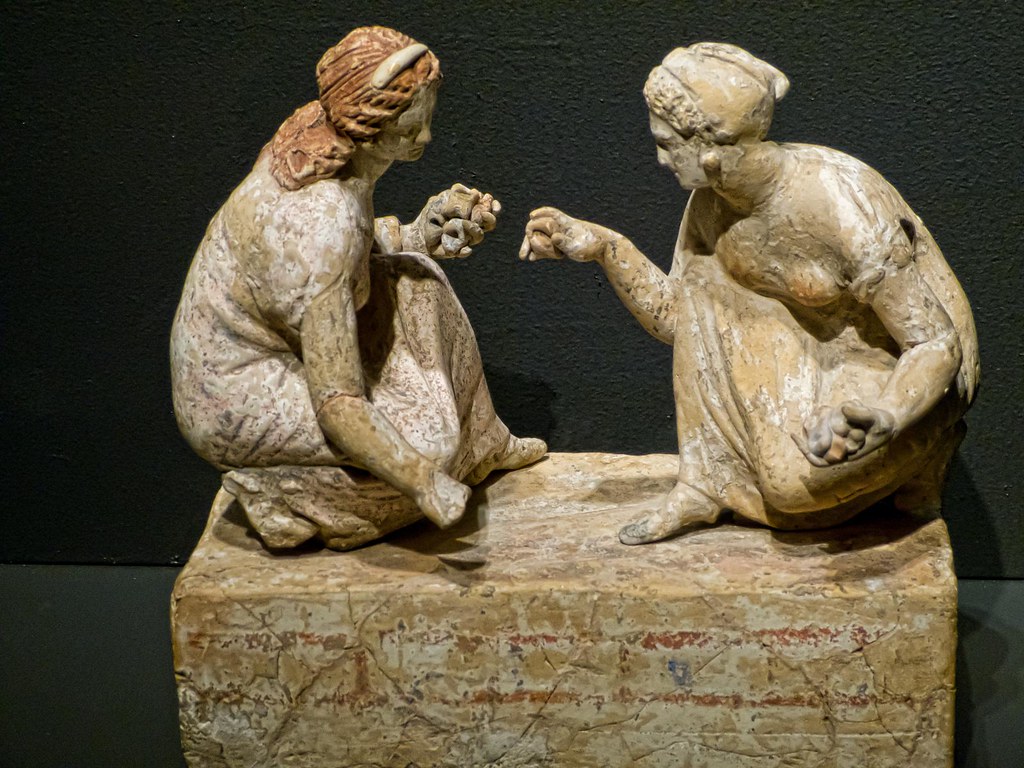 Timeless Play: The Etruscan Clay Sculpture of Two Girls Playing Knucklebones