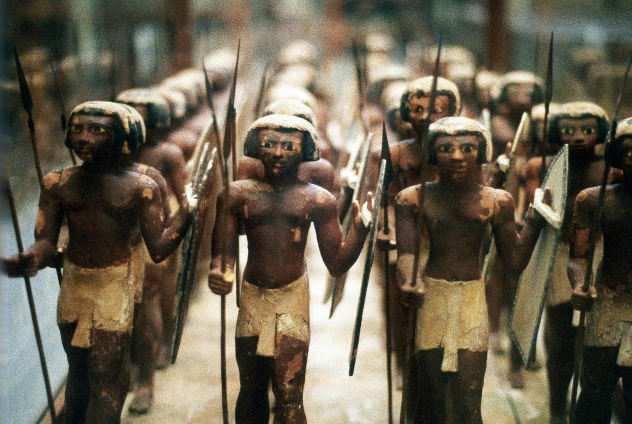 Model of Ancient Egyptian Soldiers: A Glimpse into the Military of the Middle Kingdom