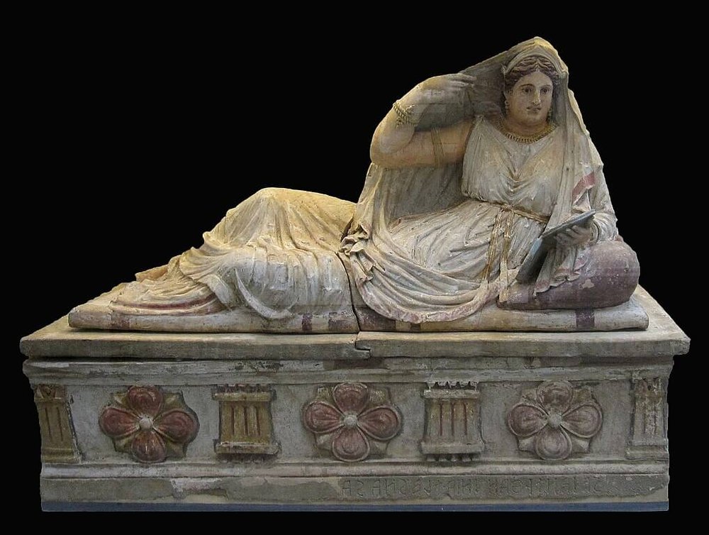 The Terracotta Sarcophagus of Seianti Hanunia Tlesnasa: A Glimpse into Etruscan Nobility and Artistry