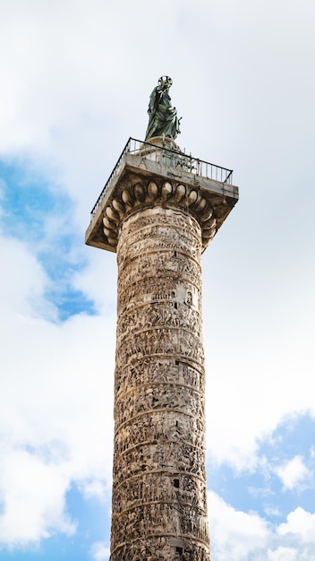 Premium Photo | Column of marcus aurelius in Rome city