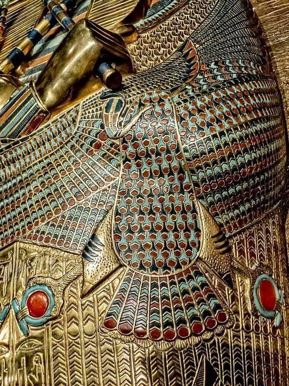 Close-up of the Uraeus on King Tutankhamun’s First Inner Coffin