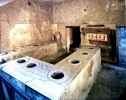 The Counter of the Thermopolium, via del - Roman as art print or hand painted oil.