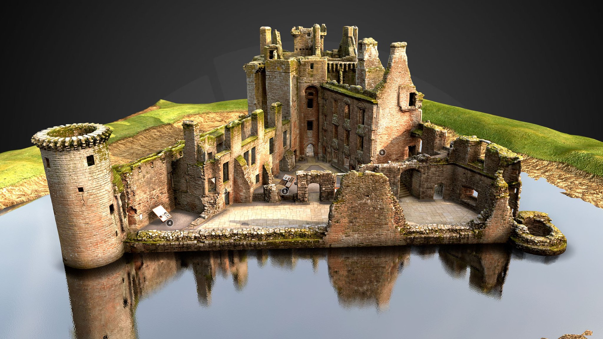 Model shows triangular Caerlaverock Castle in 3D glory - BBC News