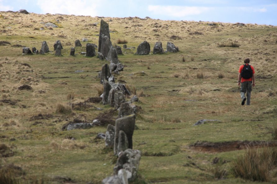 Down Tor Stone Row (Hingston Hill Stone Row), Princetown, Dartmoor National Park