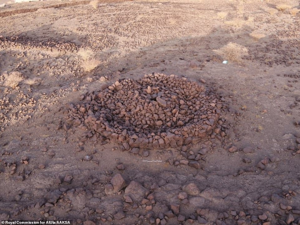 Small piles of stone arranged in elaborate shapes (pictured) mark the spot where either single individuals or small groups were buried