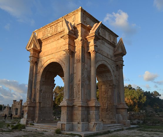 The Arch of Septimius Severus in Leptis Magna in Al Khums