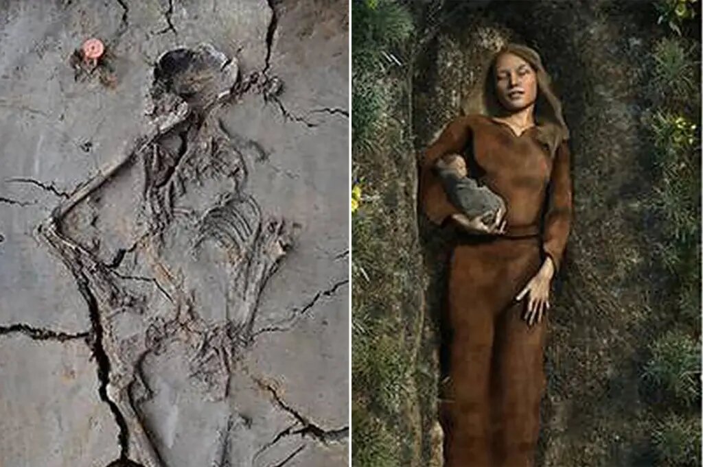 The 6,000-Year-Old Baby Cradled in Mother’s Arms: A Window into the Past