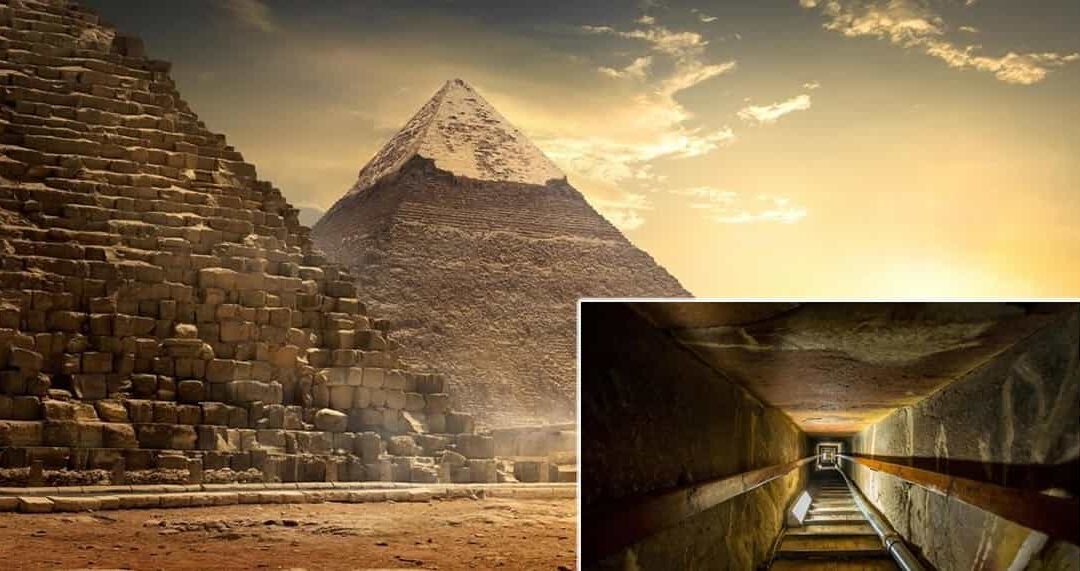 What was the purpose of the false doors inside the Egyptian pyramids?