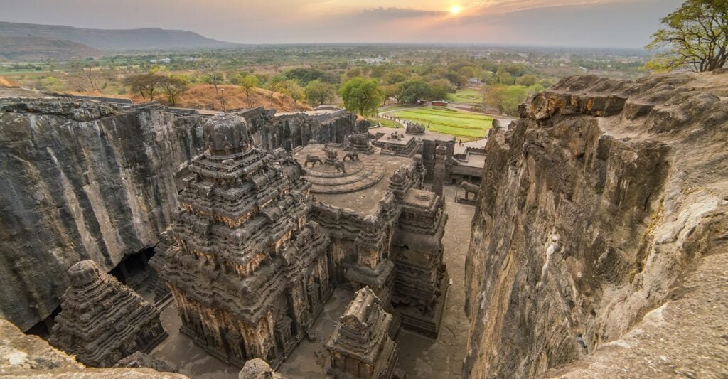 The ancient marvelous architecture ELLORA CAVES in India