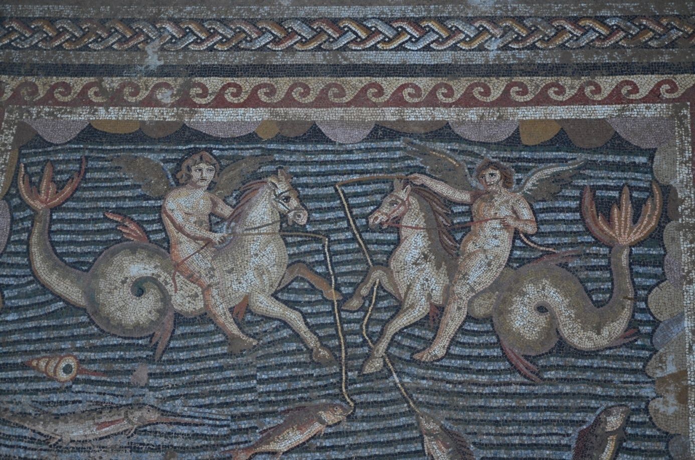 Eros(cupid) mosaic fish hunting in Yumurtalık Museum. | Adana, Geziler ...