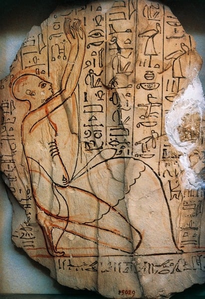 Ostracon of a Dispute Over a Hut - Egypt Museum