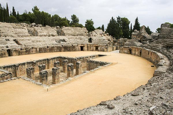 Italica in Spain - Roman ruins near Seville